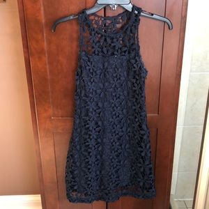 Hollister navy crochet sheath dress